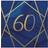 B&Q Geode 3 Ply Stamp 60th Napkins Pack of 16