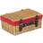 RED HAMPER Picnic Wicker with Lining Basket