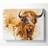 WallArt The Highland Cow Illustration Yellow Wall Decor 81.3x50.8cm