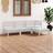 vidaXL 4 Piece Garden Solid Pinewood White Outdoor Lounge Set