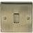 BG Electrical 1-Gang 2-Way Metal Antique Brass Light Switch