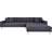 House Nordic Lido Dark Grey Soffa 290cm 4-sits