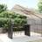 vidaXL Barbord Med Glasplade 185 x 80 x 110 cm Polyrattan Sort Barborde