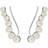 Pernille Corydon Ocean Treasure Ear Climbers - Silver/Pearls
