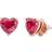 Kate Spade Heart Gold-Plated Cubic Zirconia Earrings Red