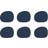 aida Raw Leather Dark Blue Coaster 6pcs