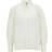 HUGO BOSS Open White Point Collar Gathered Shoulders Silk Blouse - White