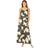 Mela London Satin Floral Print Maxi Dress, Black