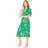 Yumi Floral Print Kimono Midi Dress, Green