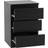 SECONIQUE Walker Black Bedside Table 40x40cm 2pcs