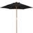 OutSunny Wood Garden Parasol Shade Umbrella Canopy