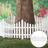 4Pcs Garden White Picket Fence Path Border