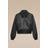 Ami Paris Zipped Leather Jacket Black Unisex