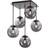 JUST LIGHT Big Widow Black/Smoky Grey/Transparent Takplafond ∅ 16cm