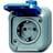 Busch-Jaeger Steckdose CEE 7/3 Blau Grau 2083-0-0368