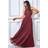 Goddiva Lurex Halterneck Pleated Maxi Dress Wine