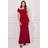 Goddiva Scuba Crepe Off The Shoulder Maxi Wine