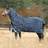 Horseware Rhino Plus Med-VL, udedækken, 250g Dark Blue/Turqoise Blue unisex