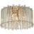 Loops Clear Crystal Ceiling Flush Light