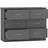 SECONIQUE Nevada 6 3d Effect Grey Chest of Drawer 120x90cm