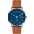 Skagen Kuppel Leather Brown/Blue