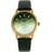 Sophie & Freda San Diego Leather Band Watch Green Stainless Steel
