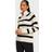 Only Stickad jumper ONLLeise Freya LS Zip High Neck för Dam vit/svart