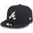 New Era Mlb Basic Braves Bla/whi Black 3/4