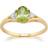 Gemondo Classic Oval Peridot & Diamond Ring in 9ct Yellow Gold