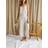 Pretty You London Bamboo Lace Cami Cropped Trouser Pyjama Set in Powder Puff