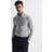 Reiss Mens Soft Grey Mouli Blackhall Zipped Funnel-neck Merino-wool Jumper