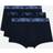 Emporio Armani 3-Pack Cotton-Blend Boxer Trunks Blue