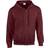 Gildan Men's Fleece Zip Hoodie Sweatshirt - Maroon