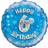 Oaktree 18 Inch Happy 6th Birthday Blue Holographic Balloon