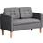 Homcom Modern Grey Sofa 117cm 2 Seater