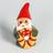 Rolf Berg Micro Santa with Christmas Wreath Multicolour Julpynt 7cm