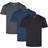 HUGO BOSS Logo-Embroidered T-shirts 3-pack - Black/Grey/Blue