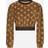 Dolce & Gabbana Short chenille sweatshirt with jacquard DG logo