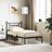 vidaXL Metal Bed Frame with Headboard