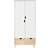 Homcom 2-Door White/Oak Wardrobe 80x180cm