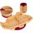 Dinosaur Bamboo Suction Baby Feeding Set 4pc Red