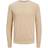 Jack & Jones Atlas Round Neck Knitted Sweater - Beige/Oatmeal