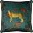 Paoletti Tropica Cheetah Printed Cushion Cover Turquoise