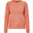 Vero Moda Doffy O-Neck Long Sleeved Knitted Sweater - Orange/Tangerine Tango