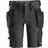 Snickers Workwear 6108 LiteWork Stretch Shorts Holster Pockets - Steel Grey/Black