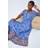 Roman Floral Print Keyhole Maxi Dress