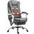 Vinsetto Heated Massage Office Chair with 6 Vibration Points Grey