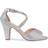 Paradox London Kesha Shimmer Block Heel Sandals Silver