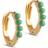 ENAMEL Copenhagen Paula Hoops, Guld/Grøn
