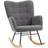 Homcom Wingback Nursing Dark Grey Rocking Chair 101cm